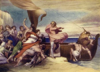 Alfred incitant les Saxons à résister aux Danois